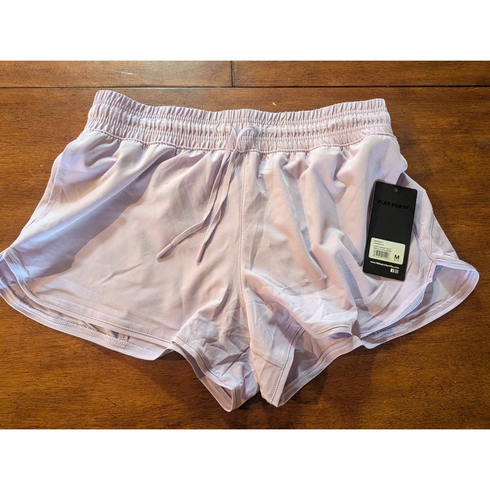 NWT 90 Degree by Reflex Purple Womens Running Track Shorts Lightstreme Medium